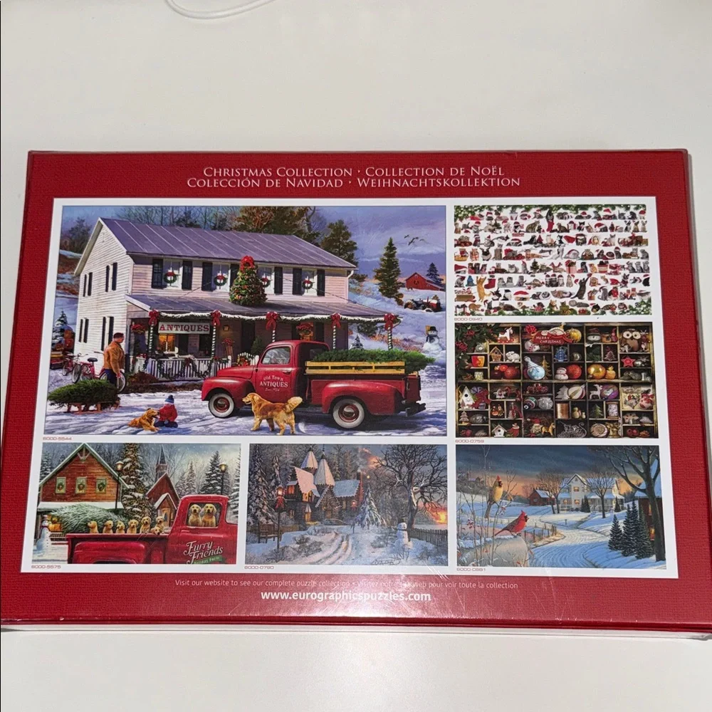 Eurographics 1000-Piece Jigsaw Puzzle - Visiting Santa's Workshop (Red)
